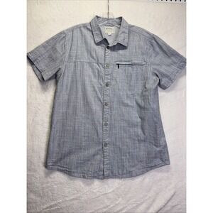 Mountain warehouse country to coast men's short sleeve shirt button light blue L